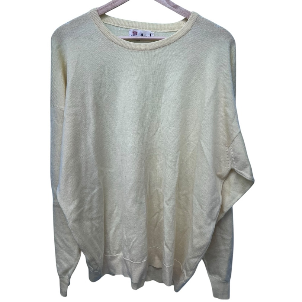 Pringle of Scotland 100% Lambswool Men's Yellow Pull Over Sweater Size XL
